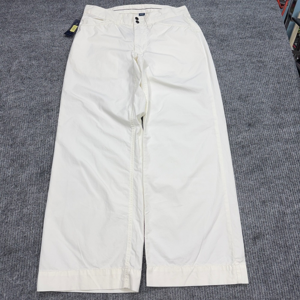 Vintage Polo Ralph Lauren White Sailor Pants Mens 32x30 Wide Leg Baggy Y2K *READ